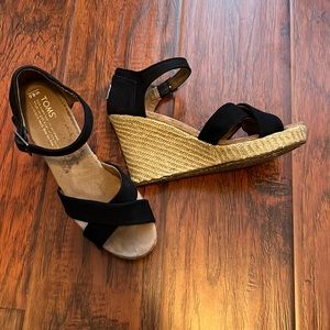 Toms Espadrille Wedge Sandals 8.5